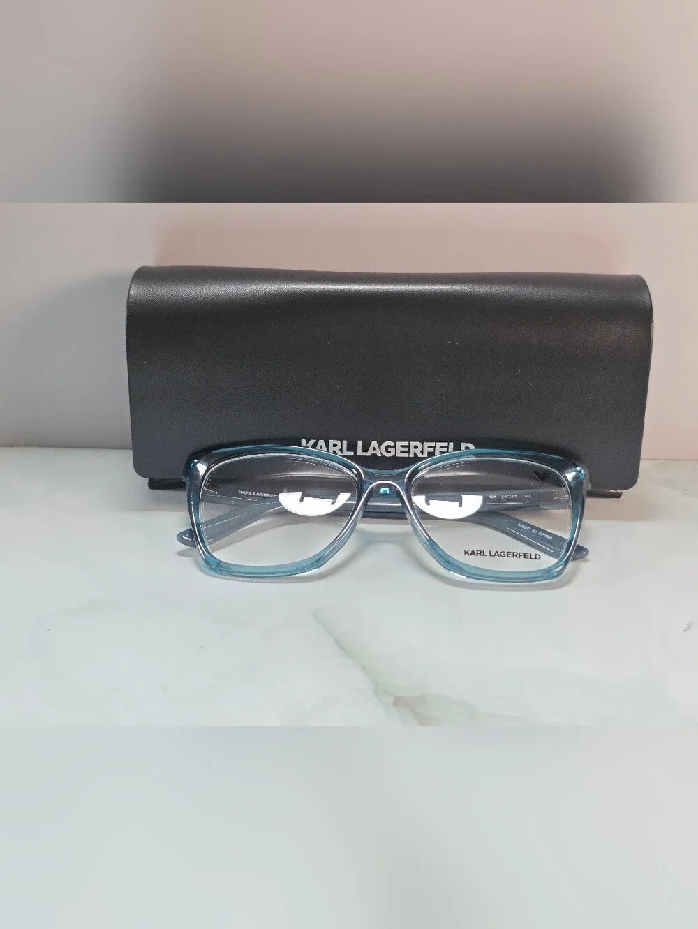 Karl Lagerfeld KL6050 425 Blue Transparent Cat Eye Eyeglasses